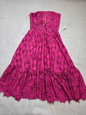 New S Helsi (from Anthropologie) Candace hand beaded Deco Dress in Pink